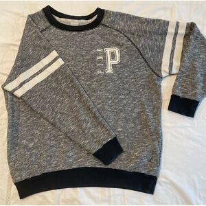Victoria Secret PINK Varsity grey Sweatshirt with POCKETS!